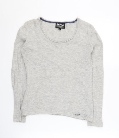 Barbour Women's Grey Pullover Jumper Size 8
