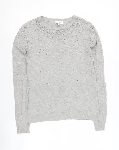 Womens UK Size 10 Warehouse Grey Pullover Jumper