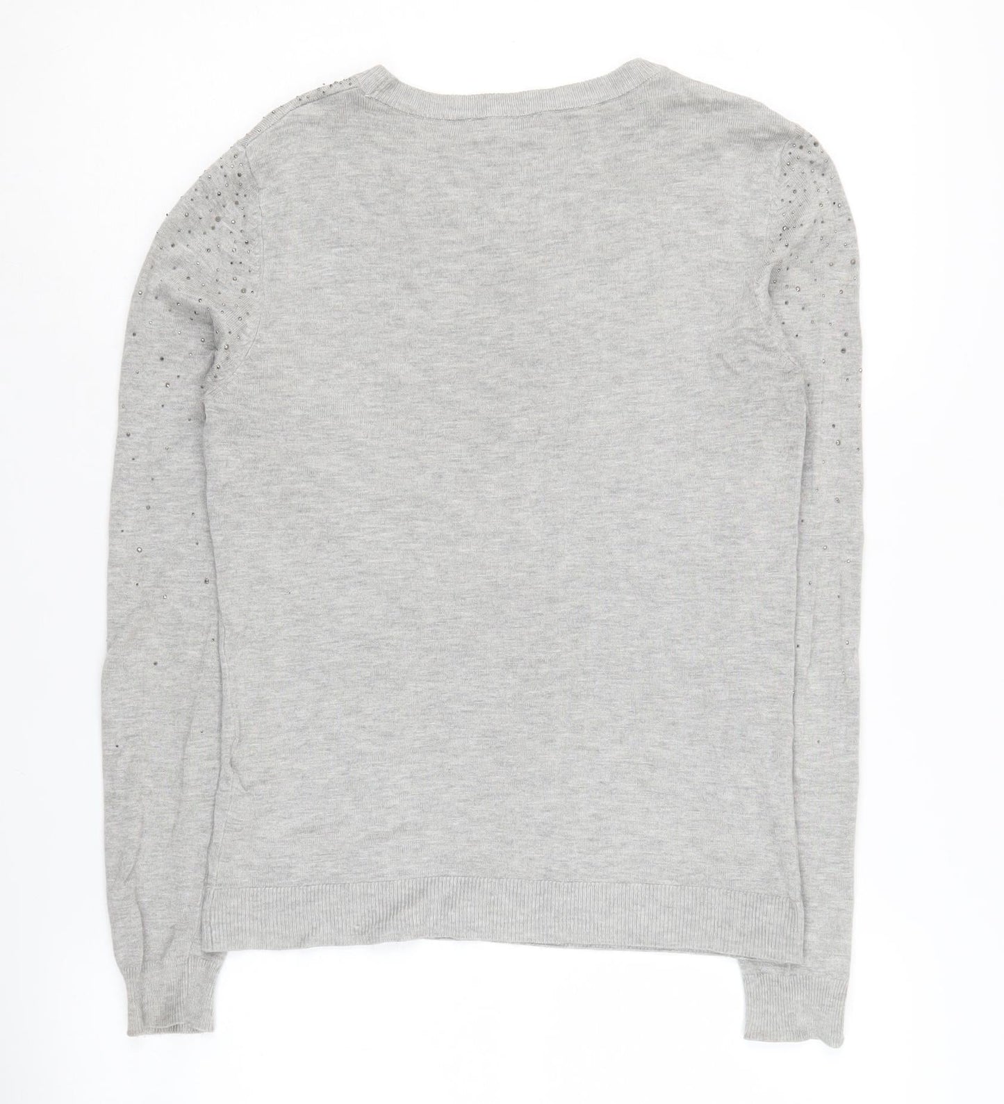 Womens UK Size 10 Warehouse Grey Pullover Jumper