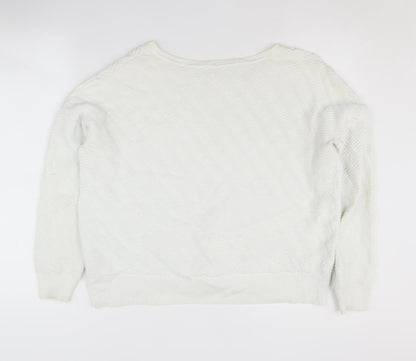 Womens UK Size S French Connection White Pullover Jumper
