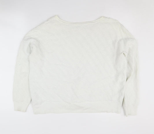 Womens UK Size S French Connection White Pullover Jumper