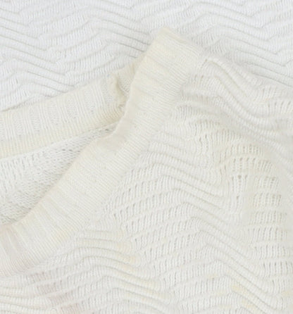 Womens UK Size S French Connection White Pullover Jumper
