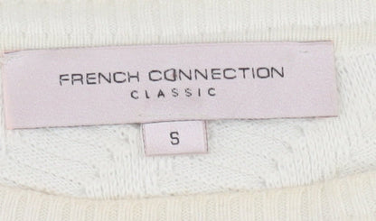 Womens UK Size S French Connection White Pullover Jumper