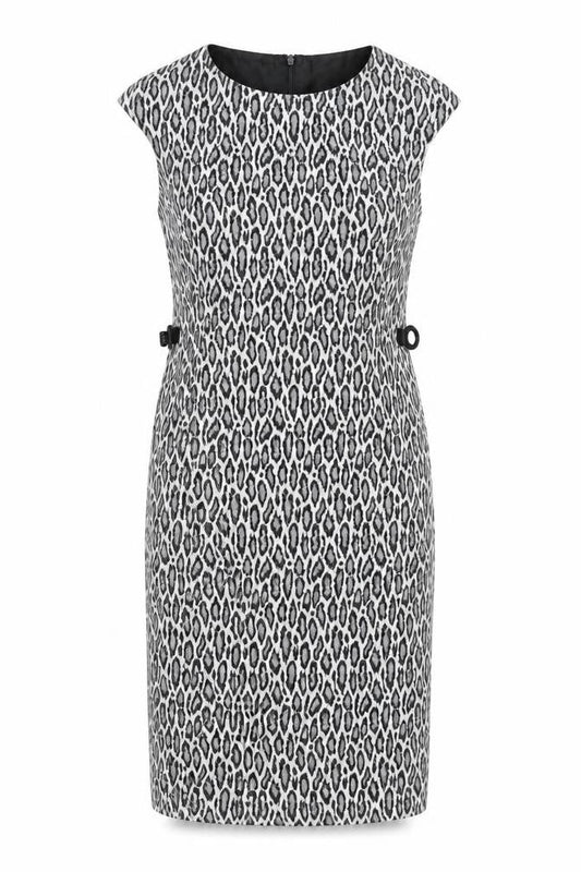 Precis Women's Black Animal Print Sleeveless Dress