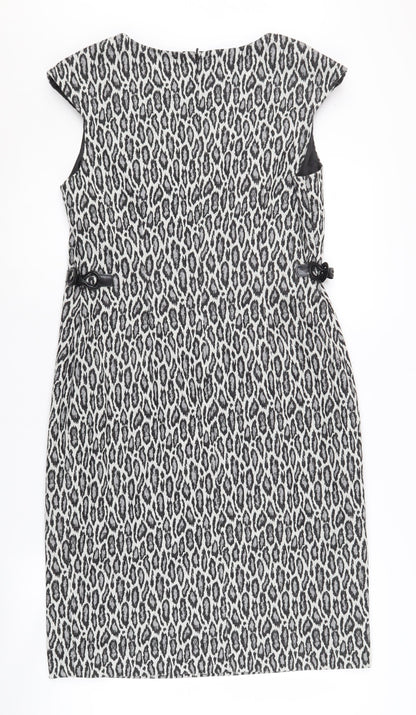 Precis Women's Black Animal Print Sleeveless Dress