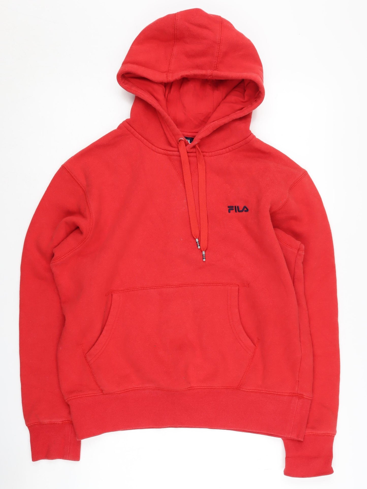 Mens UK Size S FILA Red Pullover Hoodie