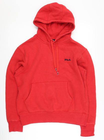 Mens UK Size S FILA Red Pullover Hoodie