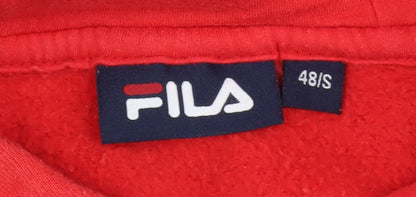 Mens UK Size S FILA Red Pullover Hoodie