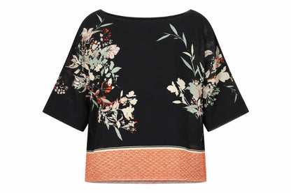 Womens UK Size 10 Debenhams Black Tunic Blouse