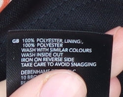 Womens UK Size 10 Debenhams Black Tunic Blouse