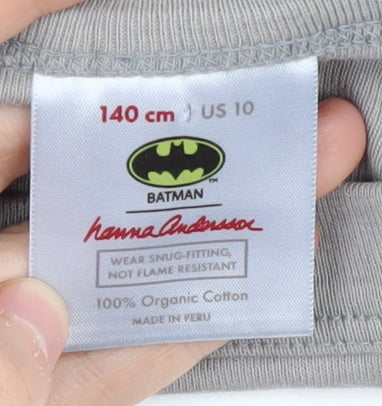 Hanna Andersson Boys' Batman Grey Long Sleeve T-Shirt Size 10