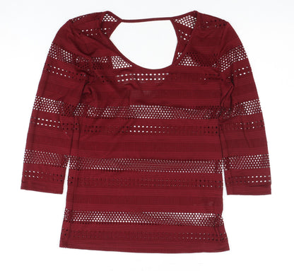 Womens UK Size S Kimchi Blue Red Basic Blouse
