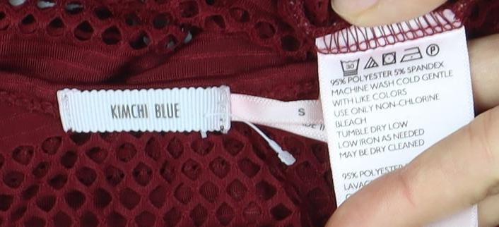 Womens UK Size S Kimchi Blue Red Basic Blouse