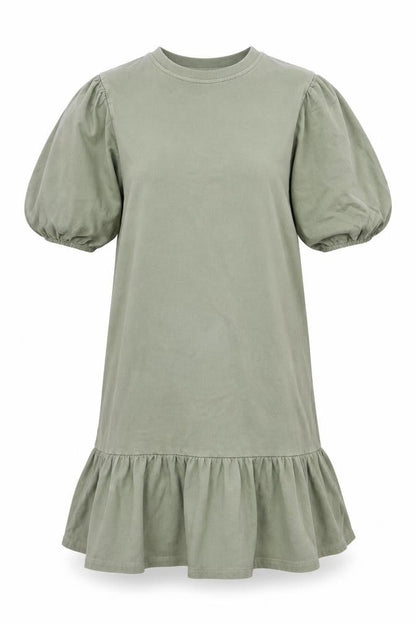 Next Women's Green Puff Sleeve Casual Dress, Size S