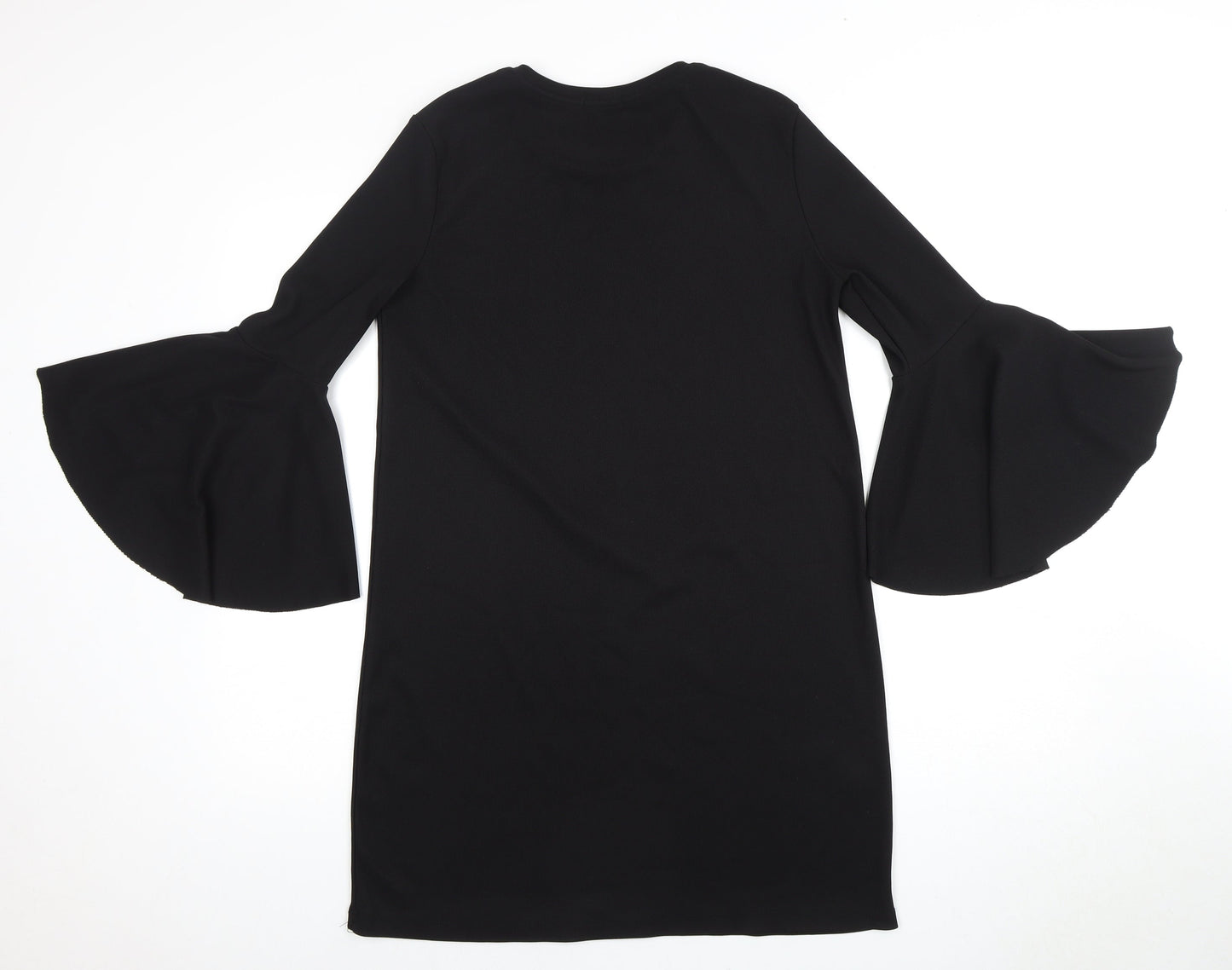 Bershka Women's Black Bell Sleeve Dress, UK Size 12