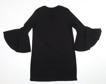Bershka Women's Black Bell Sleeve Dress, UK Size 12