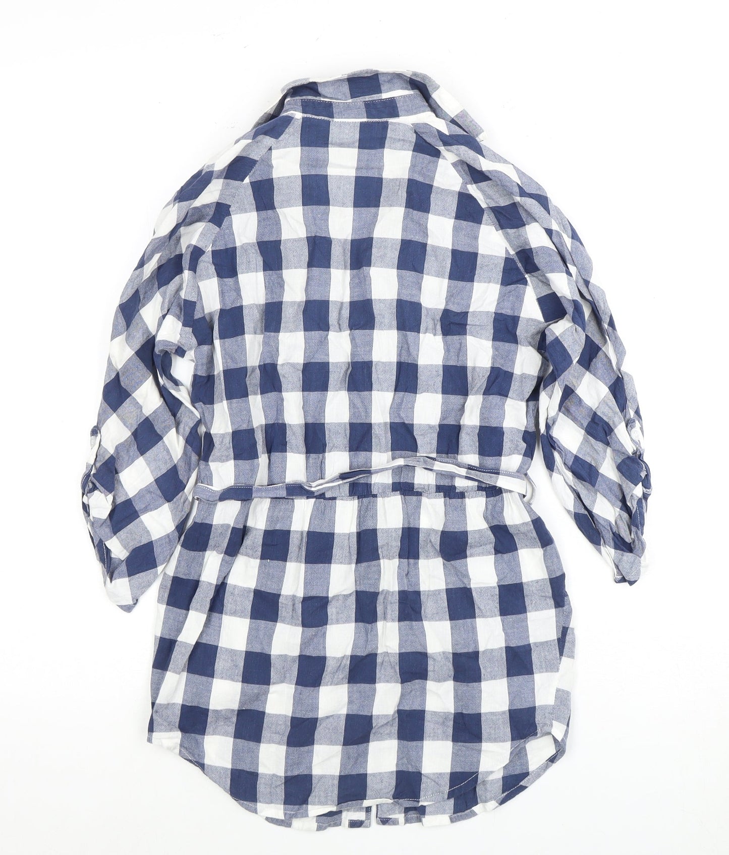 Ethel Austin Girls Blue Check Button-Up Shirt 10-11 Years