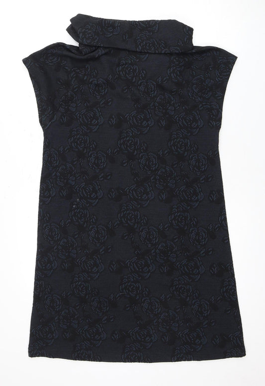 VIZ-A-VIZ Women's Black Floral Dress Size 10
