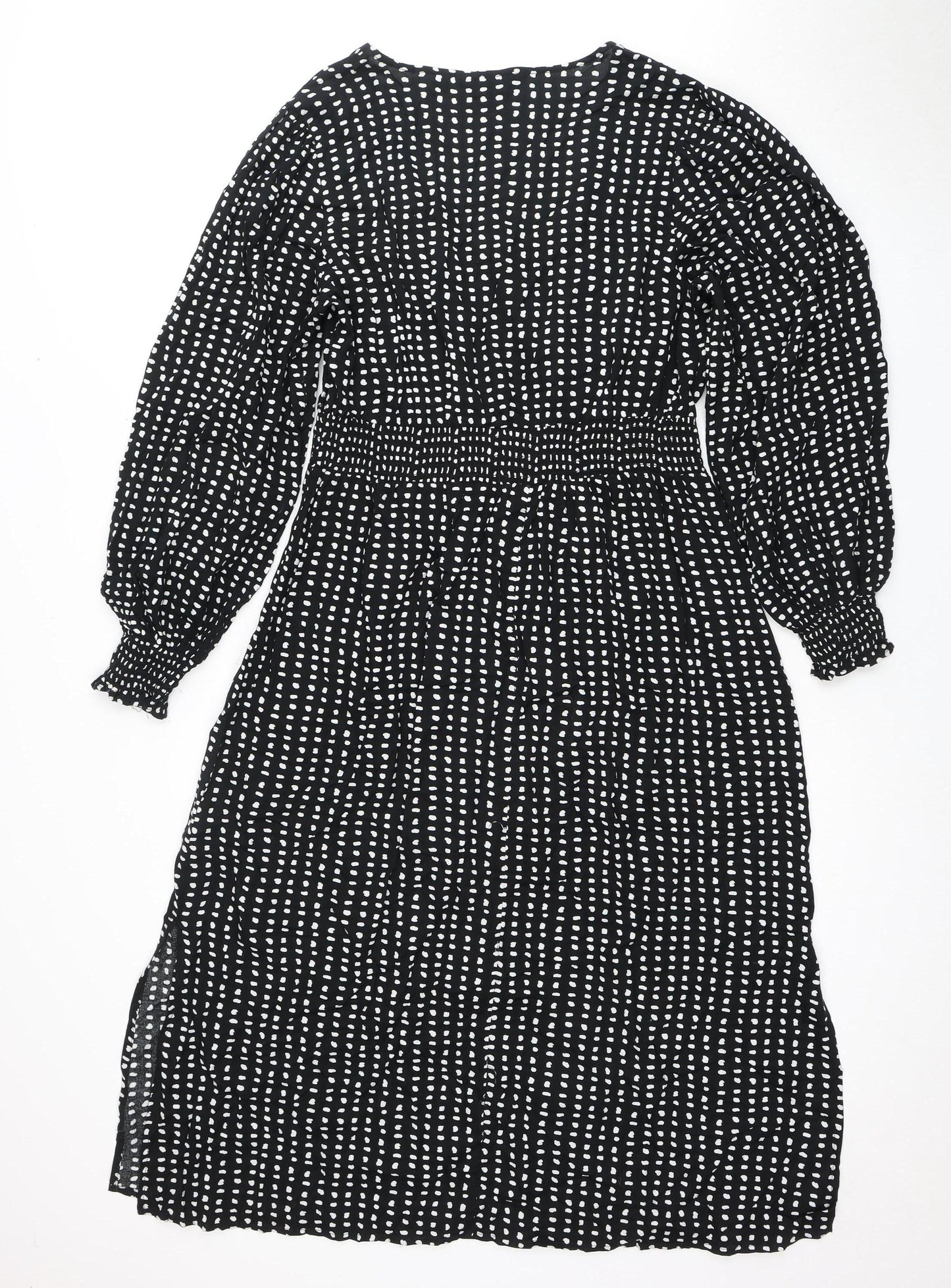 Dorothy Perkins Women's Black Polka Dot Dress Size 14