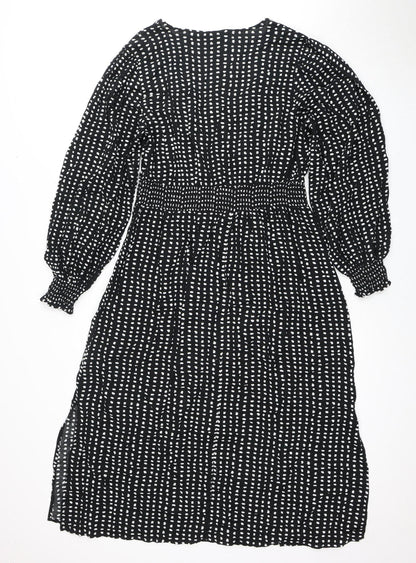 Dorothy Perkins Women's Black Polka Dot Dress Size 14