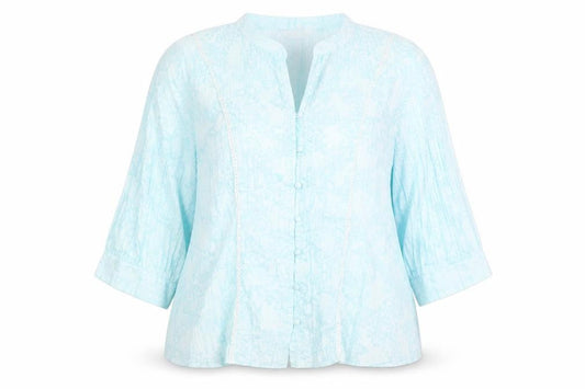 Womens UK Size 16 Bonmarche Blue Basic Blouse