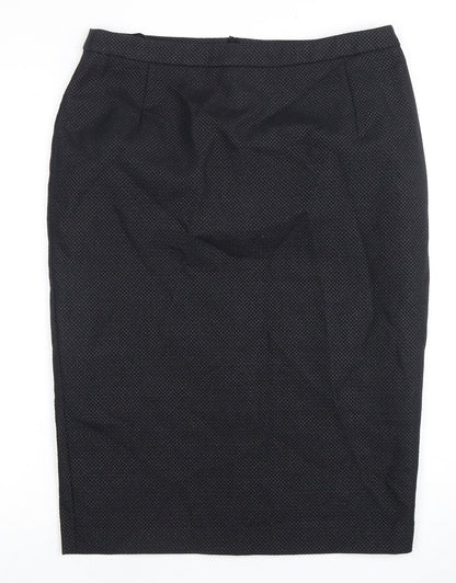 Amphora Women's Black Knee Length Pencil Skirt L