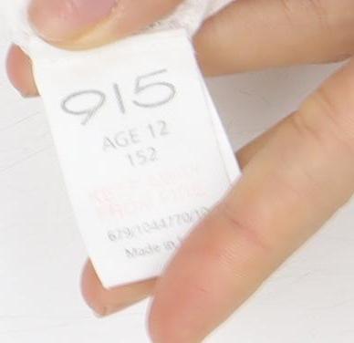 915 Girls White Cotton Sleeveless Dress