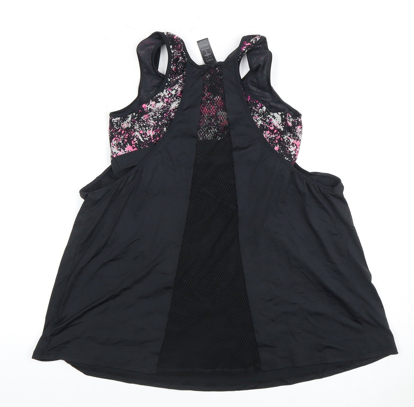 Marks and Spencer Women's Black Pink Tank Top L