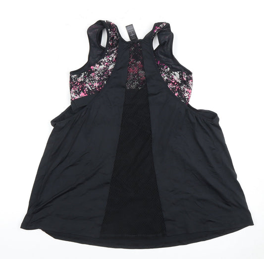 Marks and Spencer Women's Black Pink Tank Top L