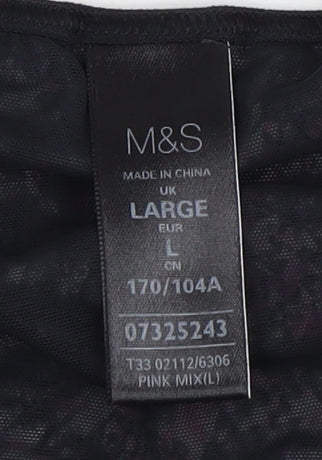 Marks and Spencer Women's Black Pink Tank Top L