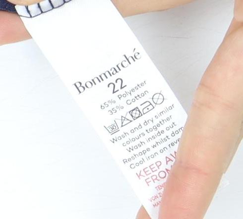 Bonmarche Women's Blue 3/4 Sleeve Floral Top Size 16