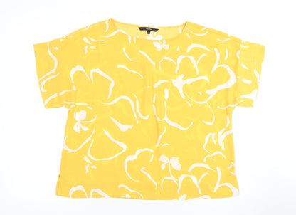 Womens UK Size M VERO MODA Yellow Basic Blouse