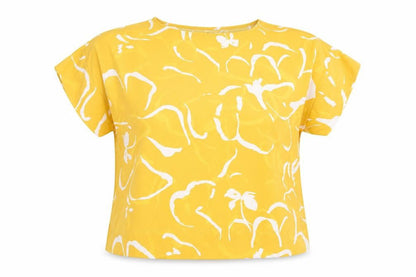 Womens UK Size M VERO MODA Yellow Basic Blouse