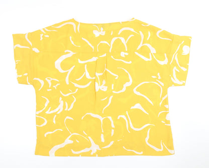 Womens UK Size M VERO MODA Yellow Basic Blouse