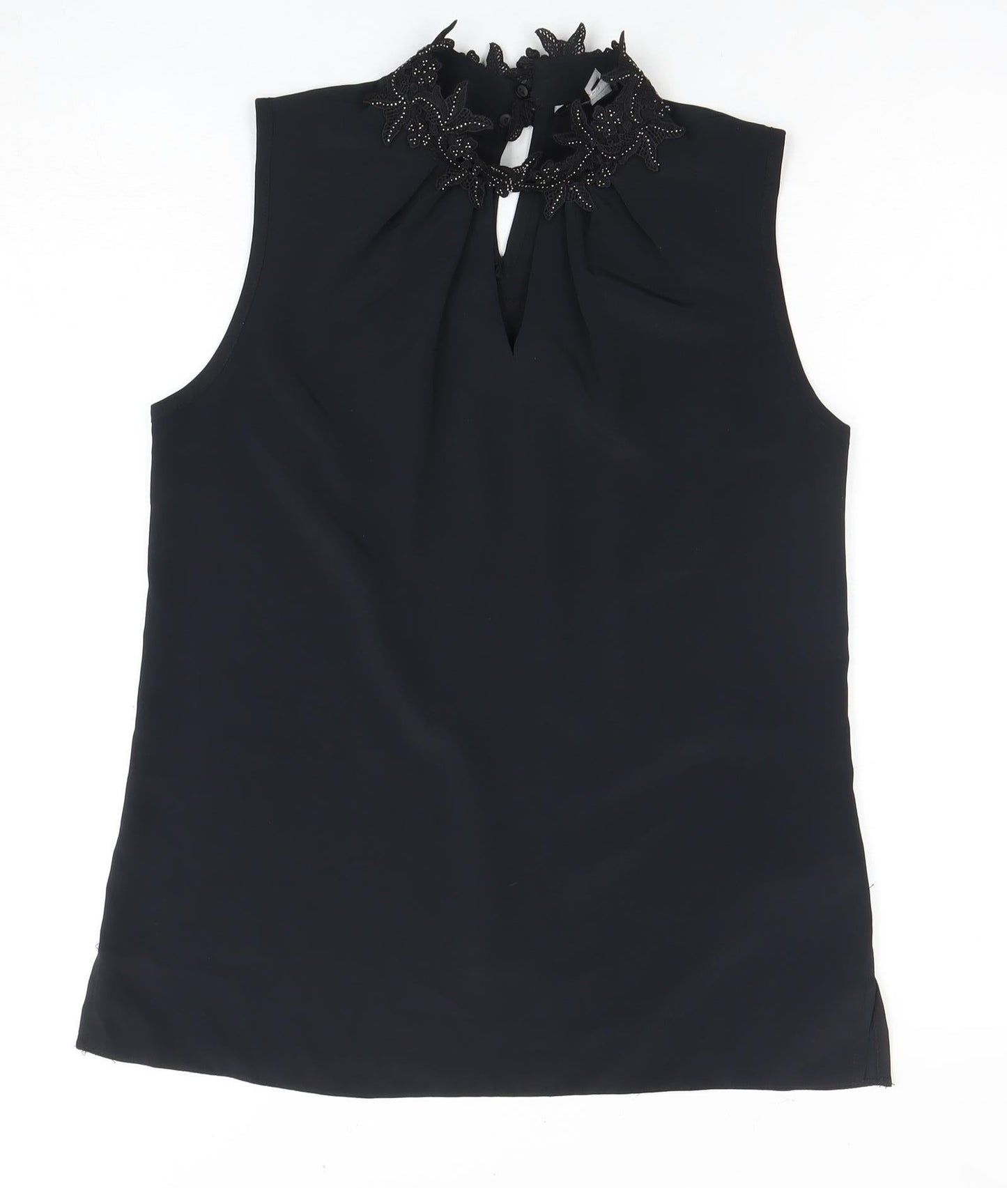 Womens UK Size 8 Dorothy Perkins Black Basic Blouse