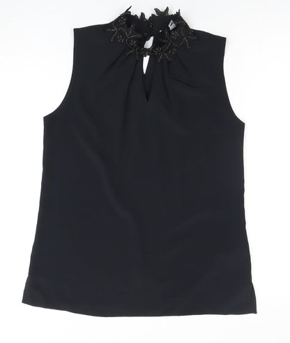 Womens UK Size 8 Dorothy Perkins Black Basic Blouse
