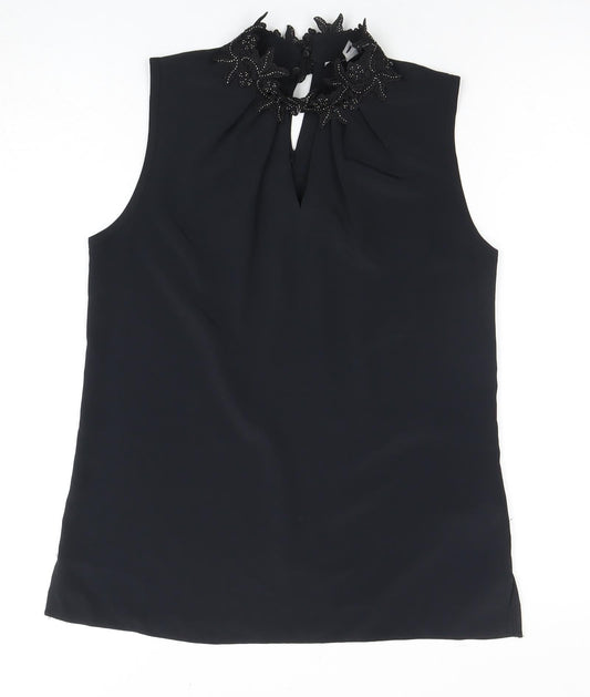 Womens UK Size 8 Dorothy Perkins Black Basic Blouse