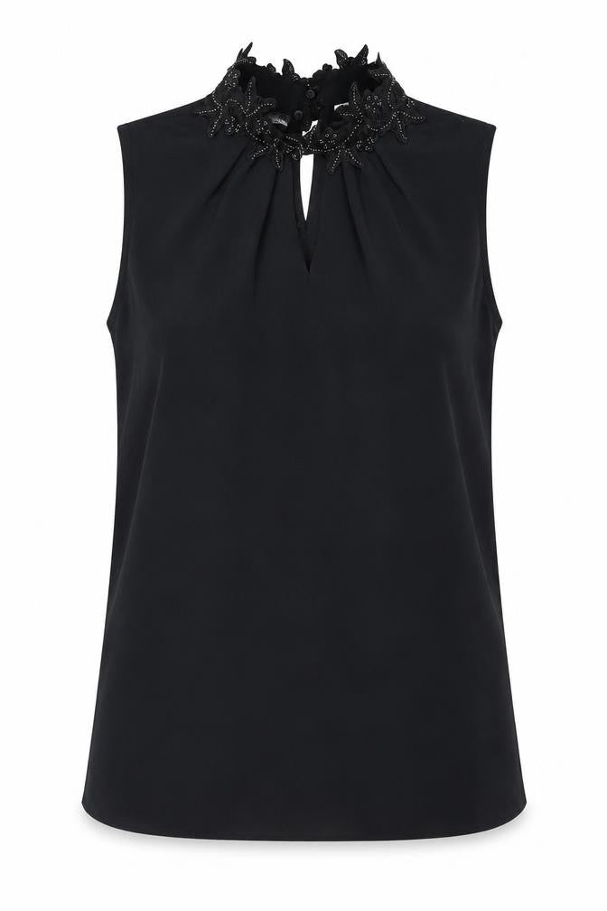 Womens UK Size 8 Dorothy Perkins Black Basic Blouse