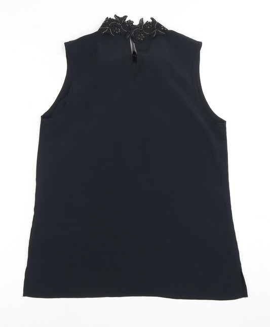 Womens UK Size 8 Dorothy Perkins Black Basic Blouse