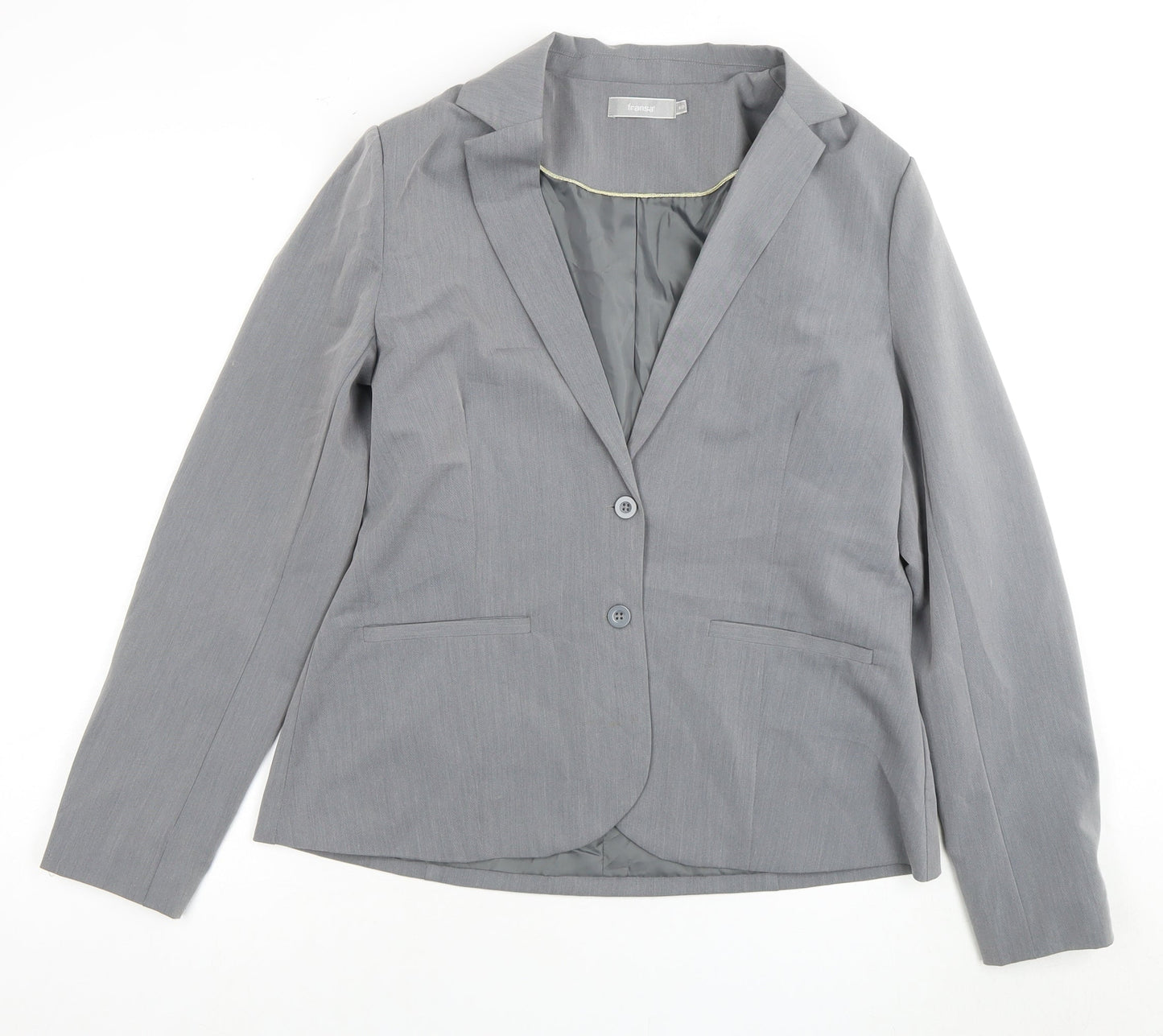 Rinascimento Grey Women's Two-Button Suit Jacket Size 12