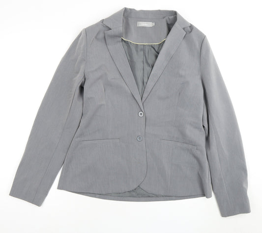Rinascimento Grey Women's Two-Button Suit Jacket Size 12