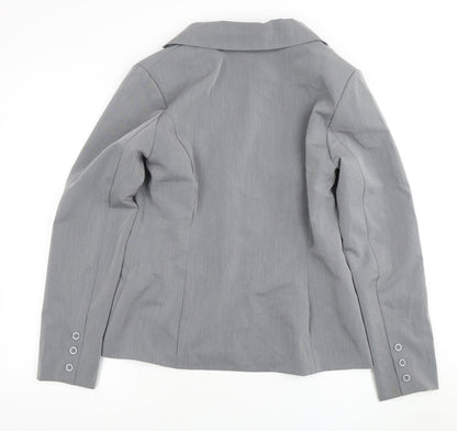 Rinascimento Grey Women's Two-Button Suit Jacket Size 12
