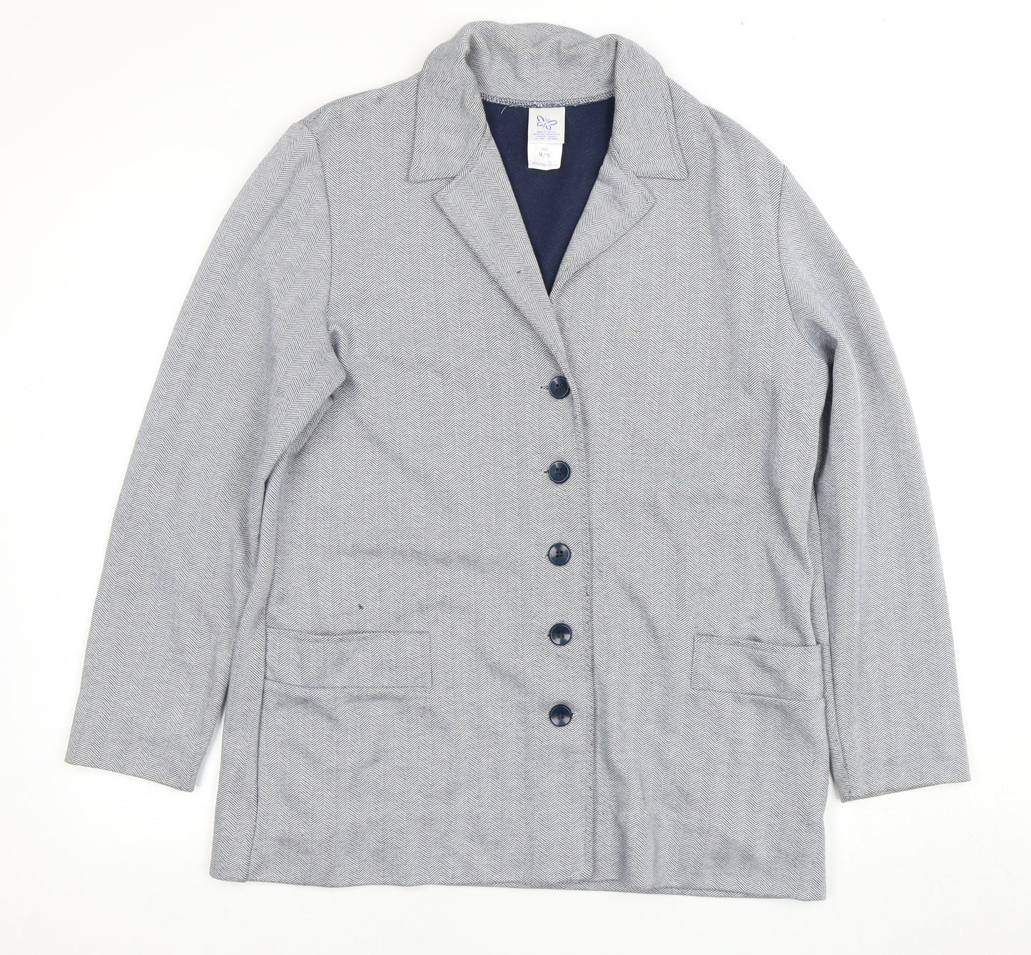 Weekenders Grey Women's Blazer M, Herringbone Casual