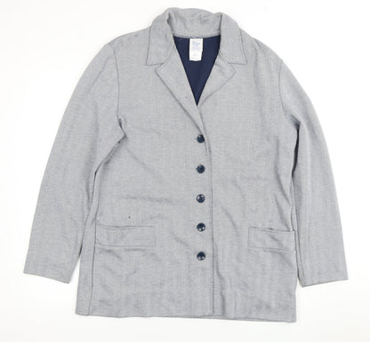 Weekenders Grey Women's Blazer M, Herringbone Casual