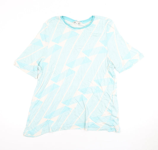 Autograph Women's Geometric Top Size 14 Short Sleeve