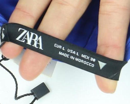 Zara Women's Blue Viscose Bodysuit Size 2 Long Sleeve Casual