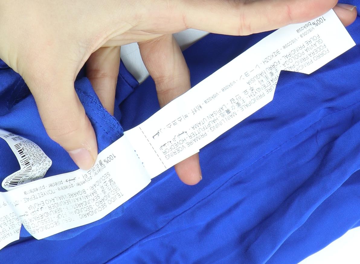 Zara Women's Blue Viscose Bodysuit Size 2 Long Sleeve Casual