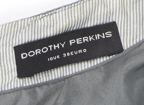 Dorothy Perkins Women Grey Sheath Dress Size 10 Business