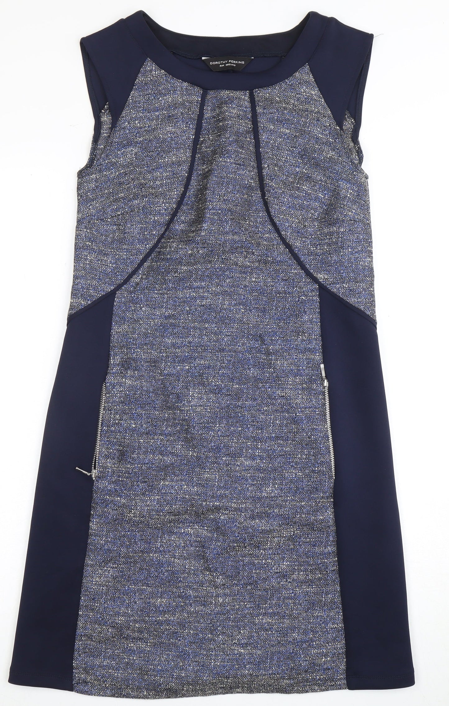 Dorothy Perkins Women's Blue Sheath Dress Size 8