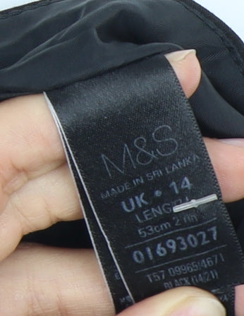 Marks and Spencer Black Flare Knee Length Skirt